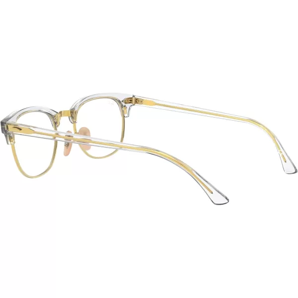 RayBan Rx5154 Clubmaster Square Prescription Eyeglass FramesTransparentDemo Lens