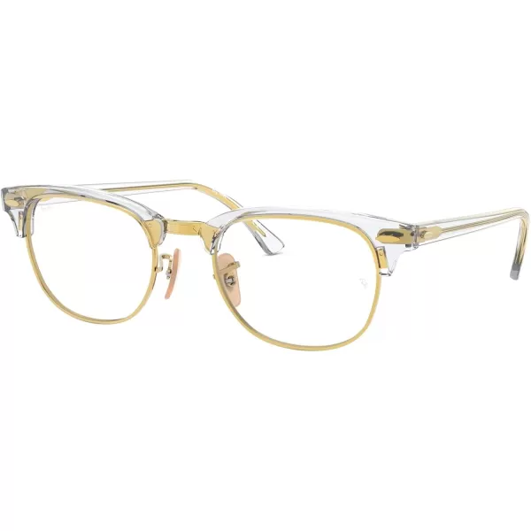 RayBan Rx5154 Clubmaster Square Prescription Eyeglass FramesTransparentDemo Lens
