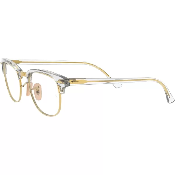 RayBan Rx5154 Clubmaster Square Prescription Eyeglass FramesTransparentDemo Lens