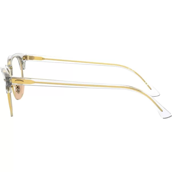 RayBan Rx5154 Clubmaster Square Prescription Eyeglass FramesTransparentDemo Lens