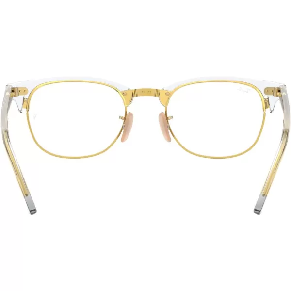 RayBan Rx5154 Clubmaster Square Prescription Eyeglass FramesTransparentDemo Lens
