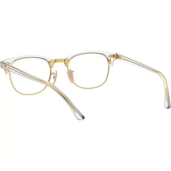 RayBan Rx5154 Clubmaster Square Prescription Eyeglass FramesTransparentDemo Lens