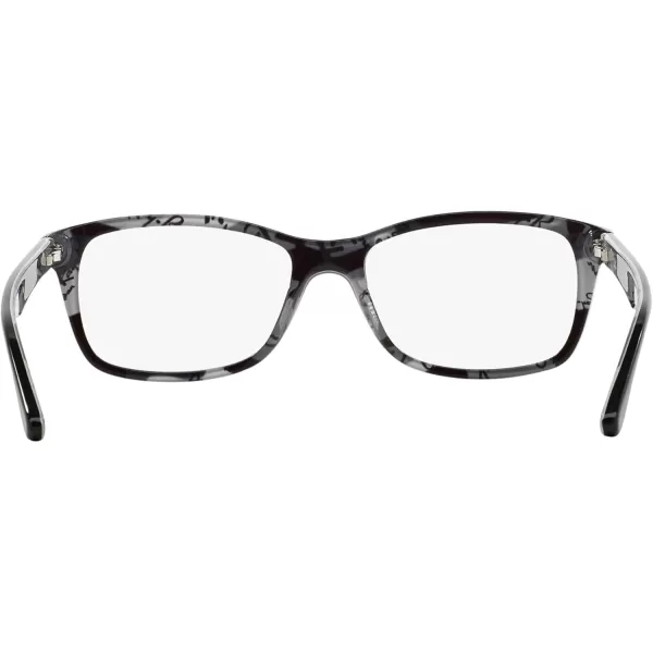 RayBan Rx5228 Square Prescription Eyeglass FramesBlack on Texture CamouflageDemo Lens