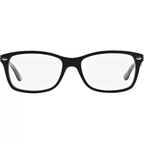 RayBan Rx5228 Square Prescription Eyeglass FramesBlack on Texture CamouflageDemo Lens