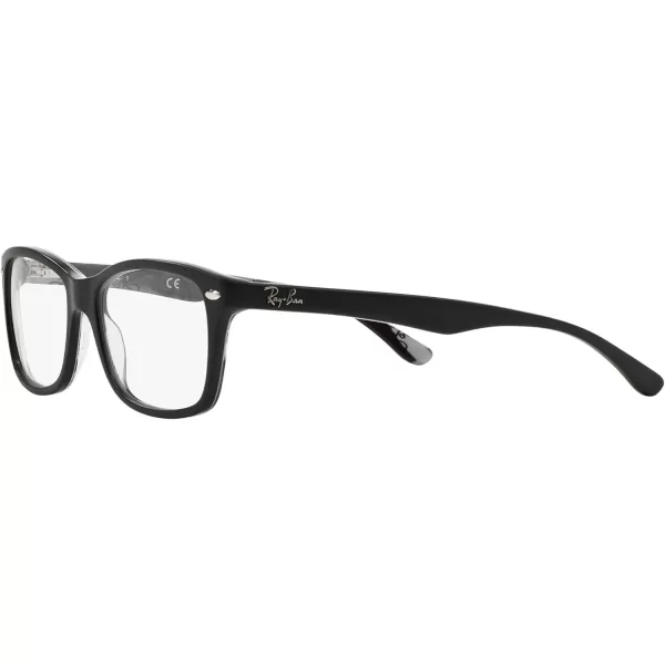 RayBan Rx5228 Square Prescription Eyeglass FramesBlack on Texture CamouflageDemo Lens