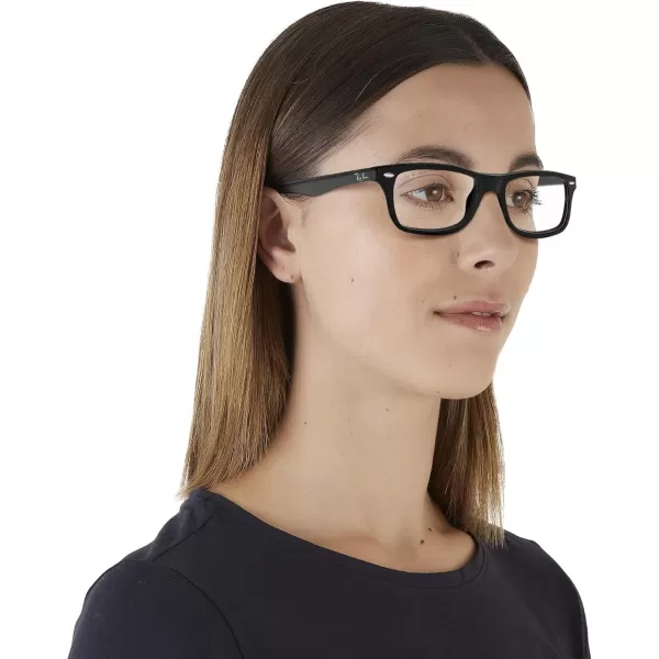 RayBan Rx5228 Square Prescription Eyeglass FramesBlackDemo Lens
