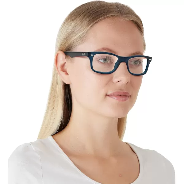 RayBan Rx5228 Square Prescription Eyeglass FramesBlueDemo Lens