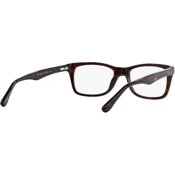 RayBan Rx5228 Square Prescription Eyeglass FramesDark HavanaDemo Lens