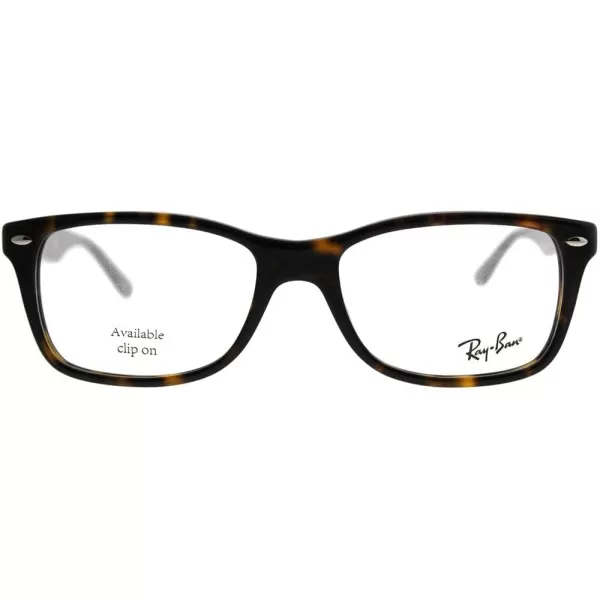 RayBan Rx5228 Square Prescription Eyeglass FramesHavanaDemo Lens