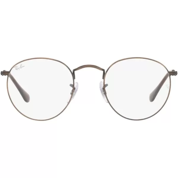 RayBan Rx3447v Round Metal Prescription Eyewear FramesAntique CopperDemo Lens