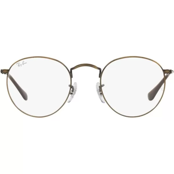 RayBan Rx3447v Round Metal Prescription Eyewear FramesAntique GoldDemo Lens