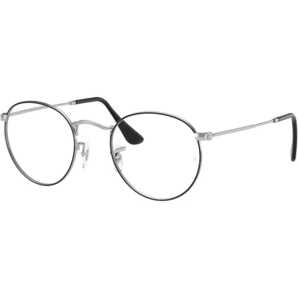 RayBan Rx3447v Round Metal Prescription Eyewear FramesRound Metal Black on Silver