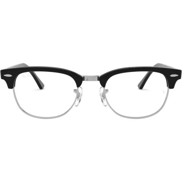 RayBan Rx5154 Clubmaster Square Prescription Eyeglass FramesBlackDemo Lens