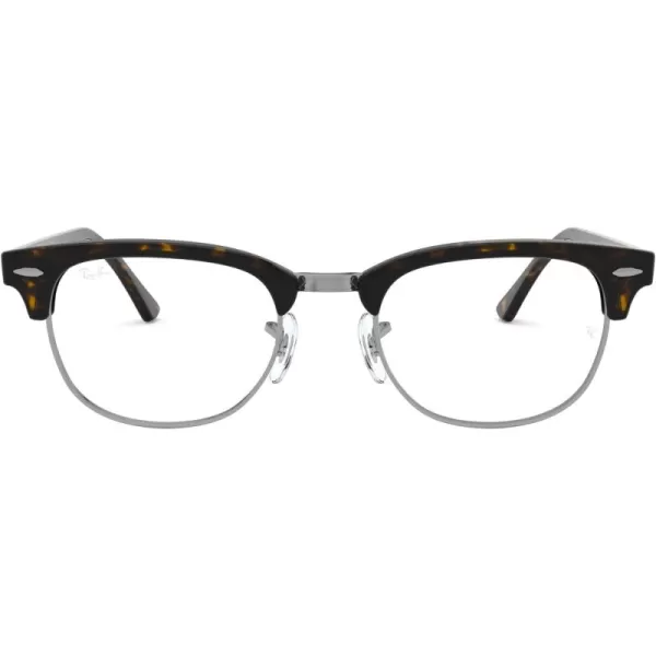 RayBan Rx5154 Clubmaster Square Prescription Eyeglass FramesDark HavanaDemo Lens