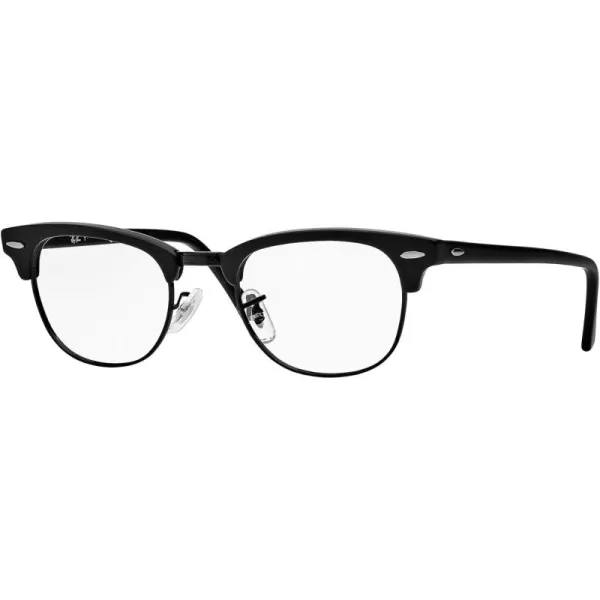 RayBan Rx5154 Clubmaster Square Prescription Eyeglass FramesDark Transparent BlueDemo Lens