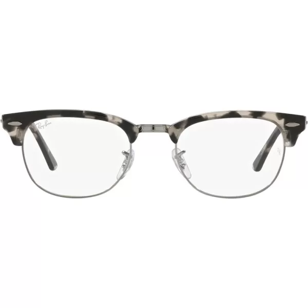 RayBan Rx5154 Clubmaster Square Prescription Eyeglass FramesGrey HavanaDemo Lens