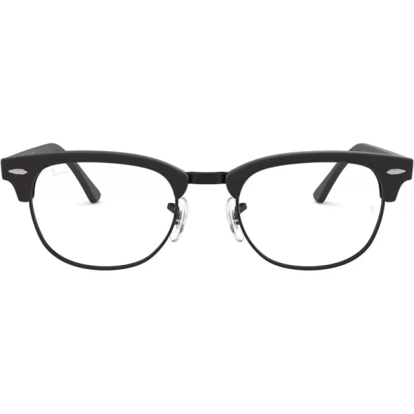 RayBan Rx5154 Clubmaster Square Prescription Eyeglass FramesMatte BlackDemo Lens