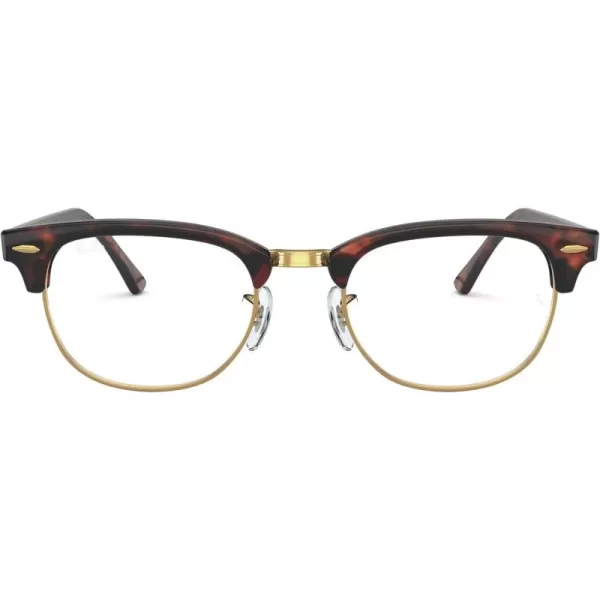 RayBan Rx5154 Clubmaster Square Prescription Eyeglass FramesMock TortoiseDemo Lens