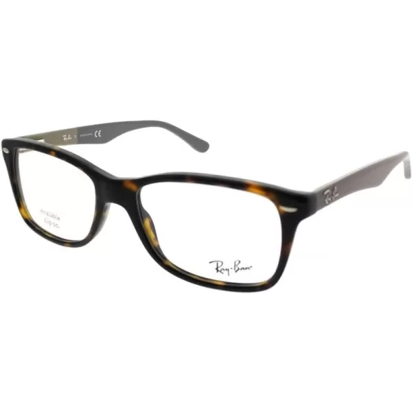 RayBan Rx5228 Square Prescription Eyeglass FramesHavanaDemo Lens