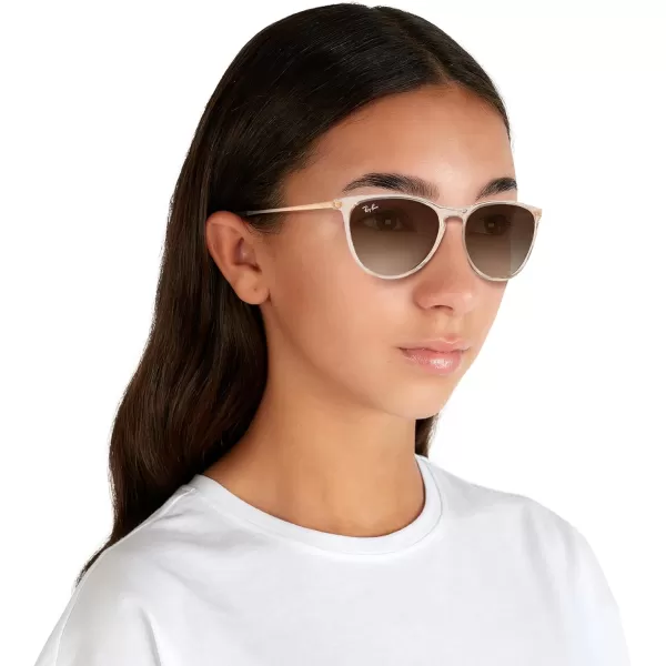 RayBan RJ9060S Erika Round Sunglasses Transparent Light BrownBrown Gradient 50 mmRayBan RJ9060S Erika Round Sunglasses Transparent Light BrownBrown Gradient 50 mm