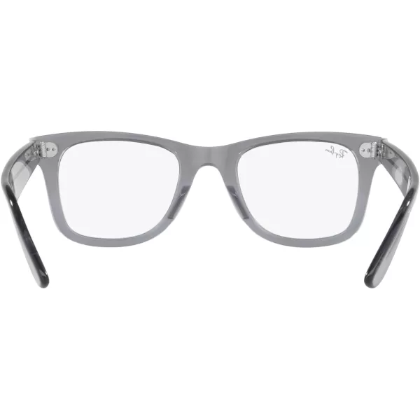 RayBan RX4340v Wayfarer Ease Square Prescription Eyeglass FramesTransparent GreyDemo Lens