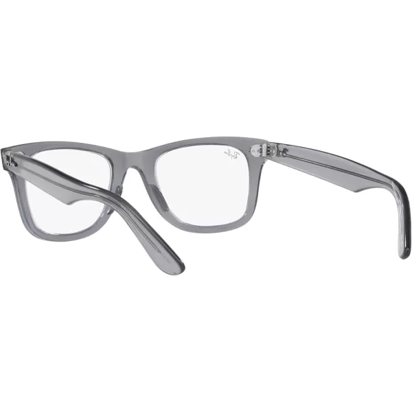 RayBan RX4340v Wayfarer Ease Square Prescription Eyeglass FramesTransparent GreyDemo Lens