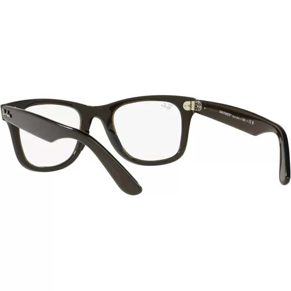 RayBan RX4340v Wayfarer Ease Square Prescription Eyeglass FramesTransparent Olive GreenDemo Lens