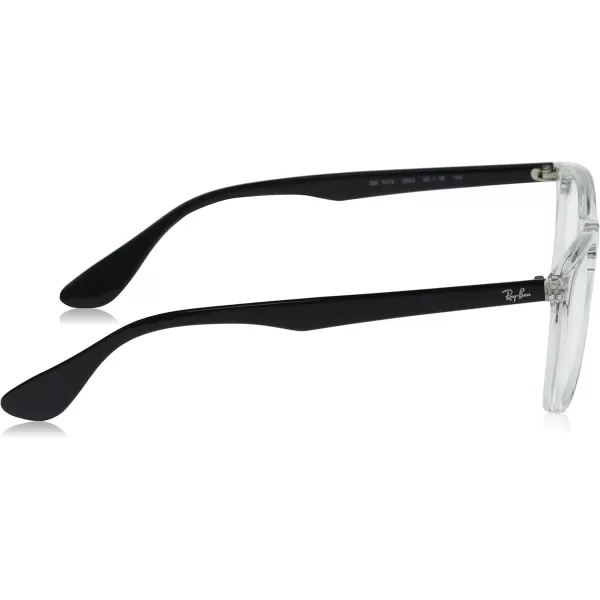 RayBan RX7074 Square Prescription Eyeglass FramesTransparentDemo Lens