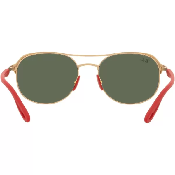 RayBan Rb3685m Scuderia Ferrari Collection Square SunglassesBlack on GoldDark Green