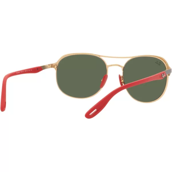 RayBan Rb3685m Scuderia Ferrari Collection Square SunglassesBlack on GoldDark Green