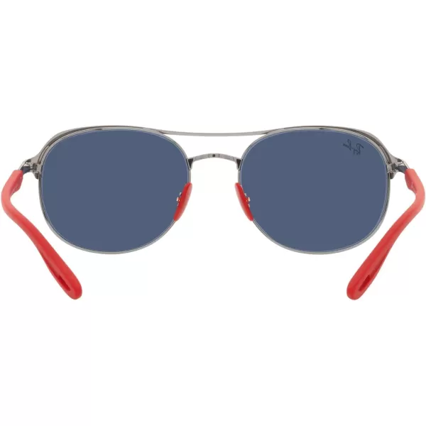 RayBan Rb3685m Scuderia Ferrari Collection Square SunglassesMatte Grey on GunmetalDark Blue