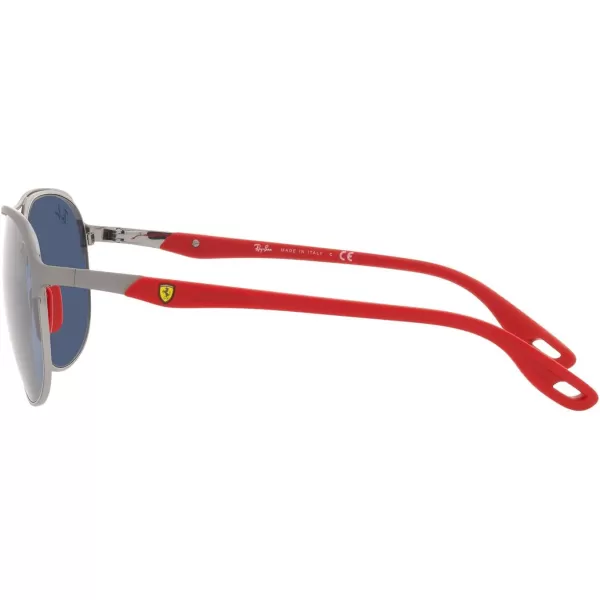 RayBan Rb3685m Scuderia Ferrari Collection Square SunglassesMatte Grey on GunmetalDark Blue