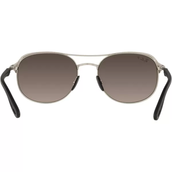 RayBan Rb3685m Scuderia Ferrari Collection Square SunglassesRed on SilverChromance Polarized Grey Mirrored Grey Gradient