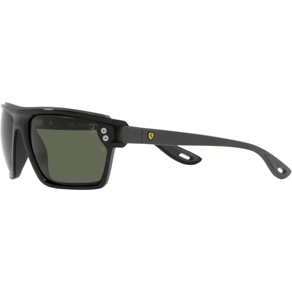 RayBan Rb4370m Scuderia Ferrari Collection Square SunglassesBlack on Rubber GreyDark Green