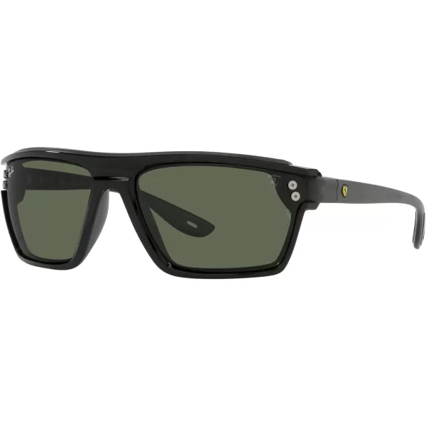 RayBan Rb4370m Scuderia Ferrari Collection Square SunglassesBlack on Rubber GreyDark Green