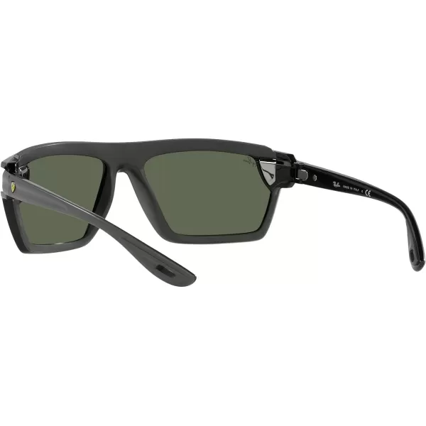 RayBan Rb4370m Scuderia Ferrari Collection Square SunglassesBlack on Rubber GreyDark Green