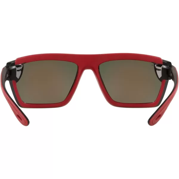 RayBan Rb4370m Scuderia Ferrari Collection Square SunglassesMatte Black on Rubber ReBrown Mirrored Orange