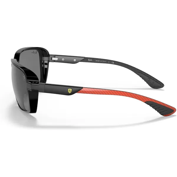 RayBan Rb8360m Scuderia Ferrari Collection Square SunglassesBlackGrey Mirrored Silver