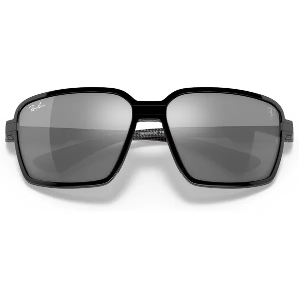 RayBan Rb8360m Scuderia Ferrari Collection Square SunglassesBlackGrey Mirrored Silver