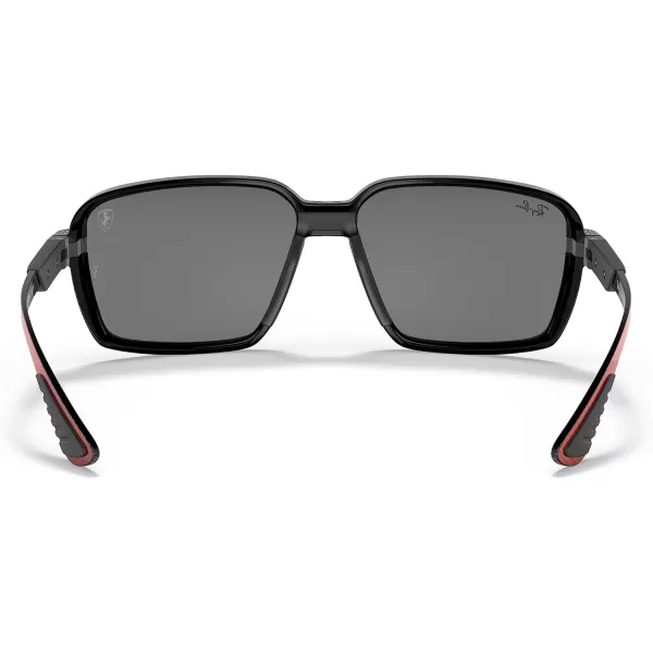 RayBan Rb8360m Scuderia Ferrari Collection Square SunglassesBlackGrey Mirrored Silver