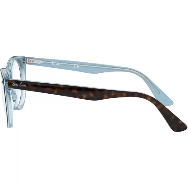 RayBan Rx2185v Wayfarer Ii Square Prescription Eyeglass FramesHavana on Light BlueDemo Lens