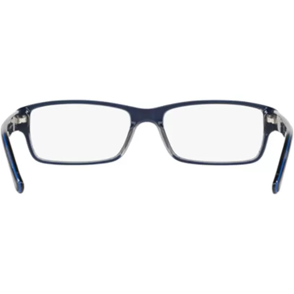 RayBan Rx5169 Rectangular Prescription Eyeglass FramesBlue on Transparent GreyDemo Lens