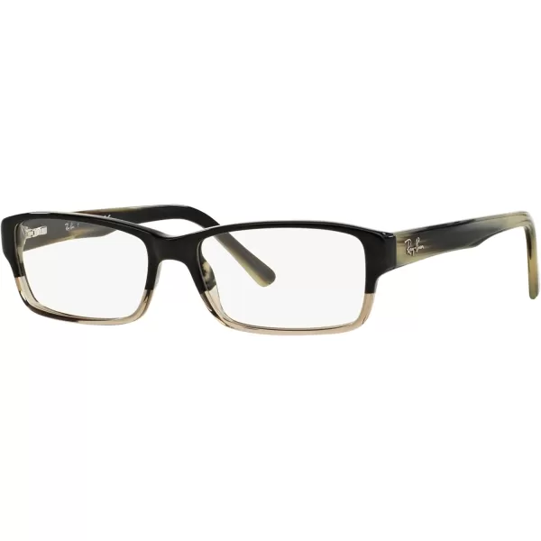 RayBan Rx5169 Rectangular Prescription Eyeglass FramesGrey Horn Gradient GreyDemo Lens