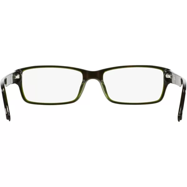 RayBan Rx5169 Rectangular Prescription Eyeglass FramesHavana on Green TransparentDemo Lens