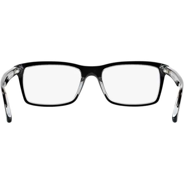 RayBan Rx5287 Square Prescription Eyeglass FramesBlack on TransparentDemo Lens