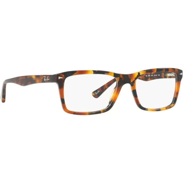 RayBan Rx5287 Square Prescription Eyeglass FramesHavana BrownGrey