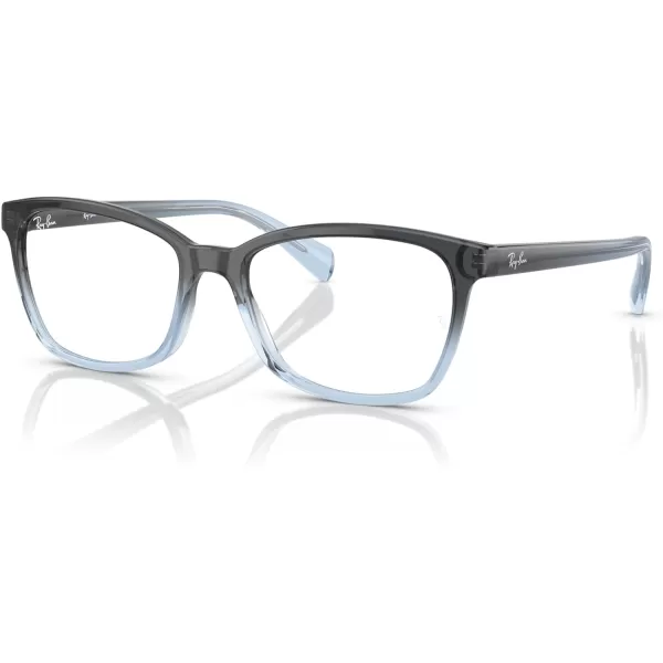 RayBan Rx5362 Square Prescription Eyeglass FramesBlue Gradient Light BlueDemo Lens