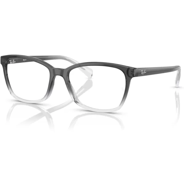 RayBan Rx5362 Square Prescription Eyeglass FramesDark Grey Gradient GreyDemo Lens