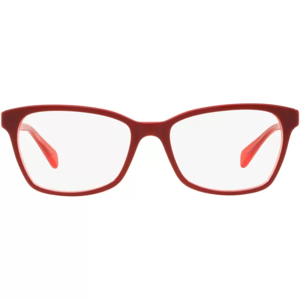 RayBan Rx5362 Square Prescription Eyeglass FramesFuchsiaPinkFuchsia TransparentDemo Lens