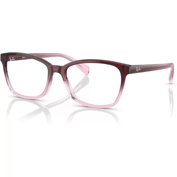 RayBan Rx5362 Square Prescription Eyeglass FramesRed Gradient PinkDemo Lens